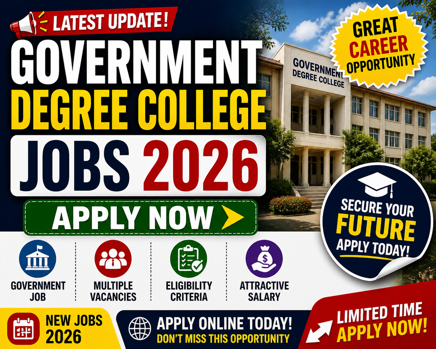 Government Degree College Jobs 2026 Apply Now