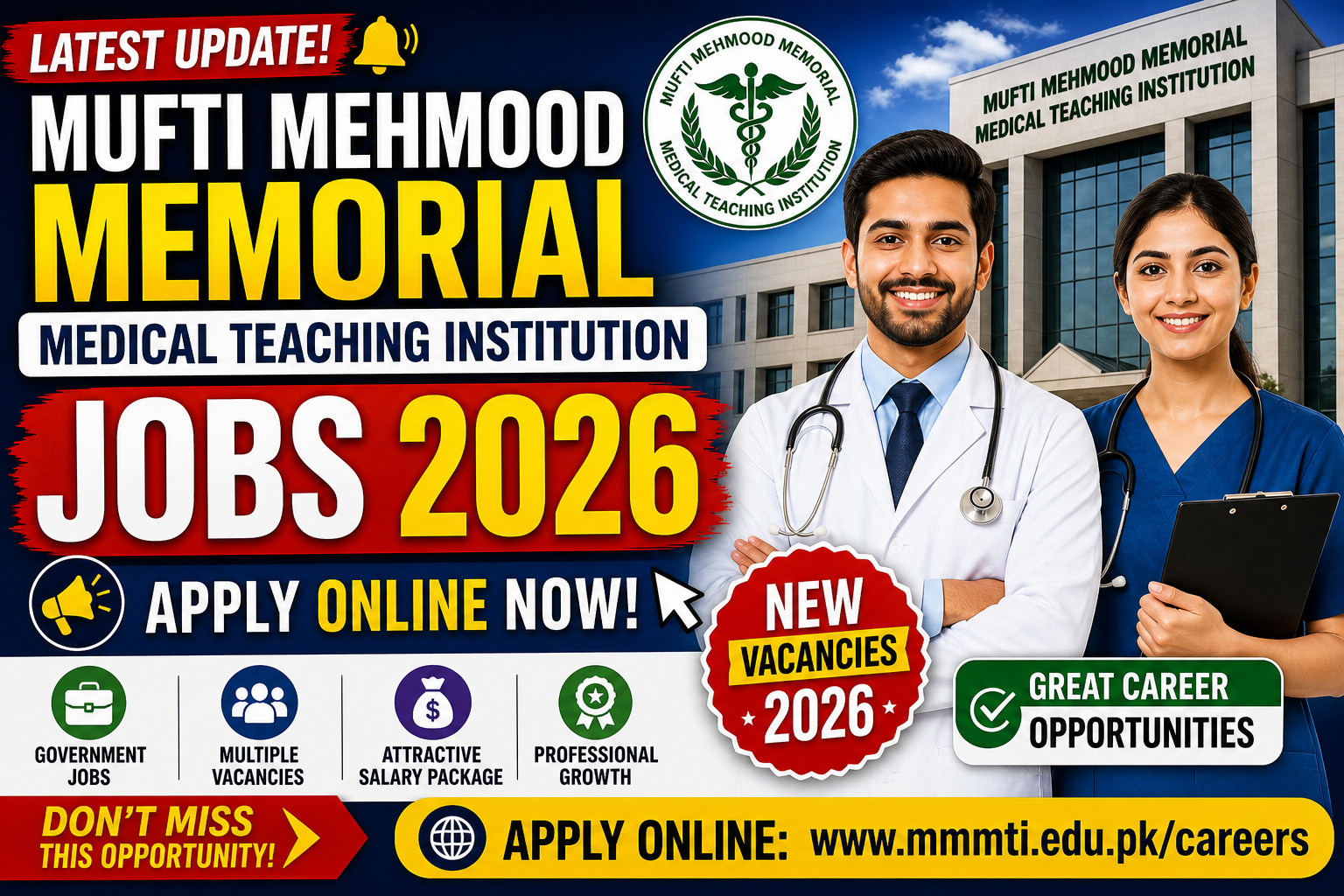 Mufti Mehmood Memorial Medical Teaching Institution Jobs 2026