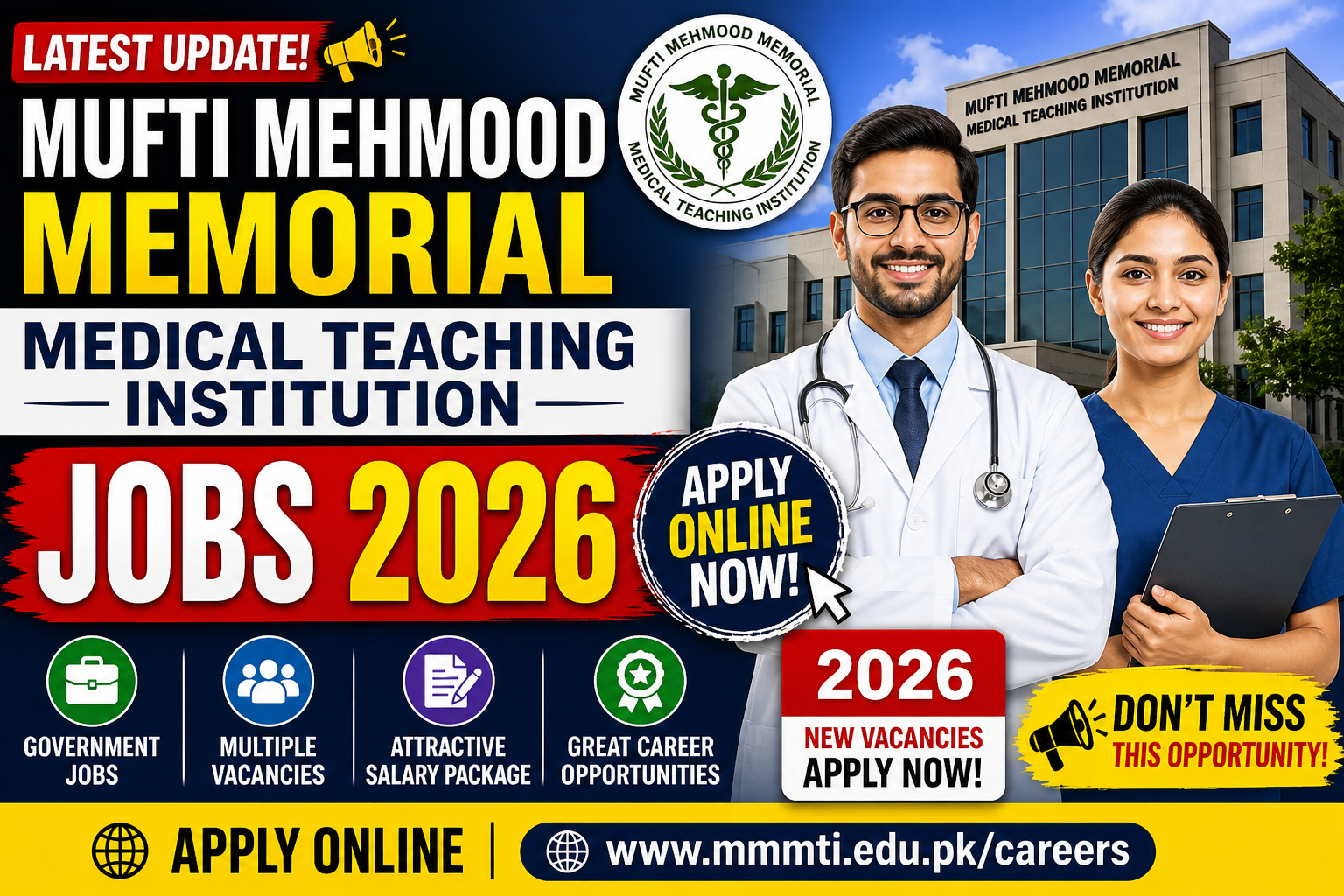 Mufti Mehmood Memorial Medical Teaching Institution Jobs 2026